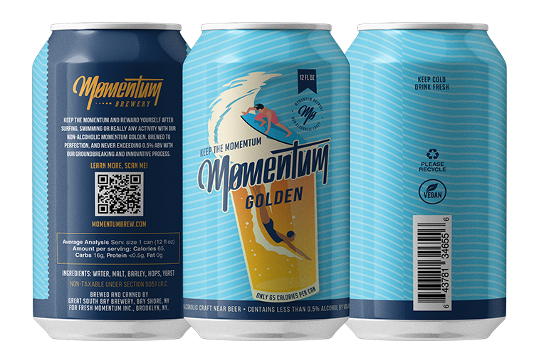 Momentum Brew Golden Non-Alcoholic Brew - 12oz