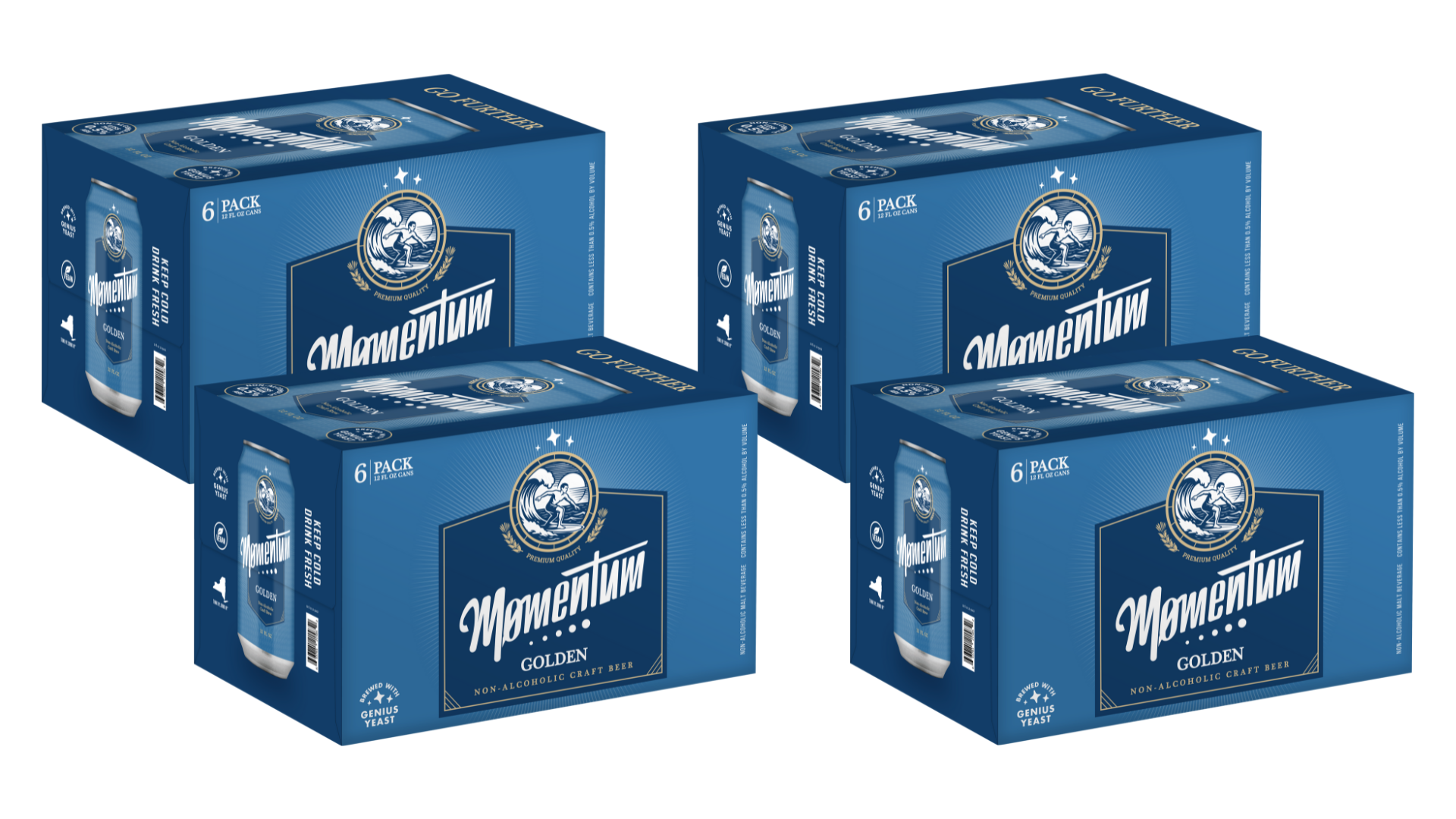 Momentum Brew Golden Non-Alcoholic Brew - 12oz