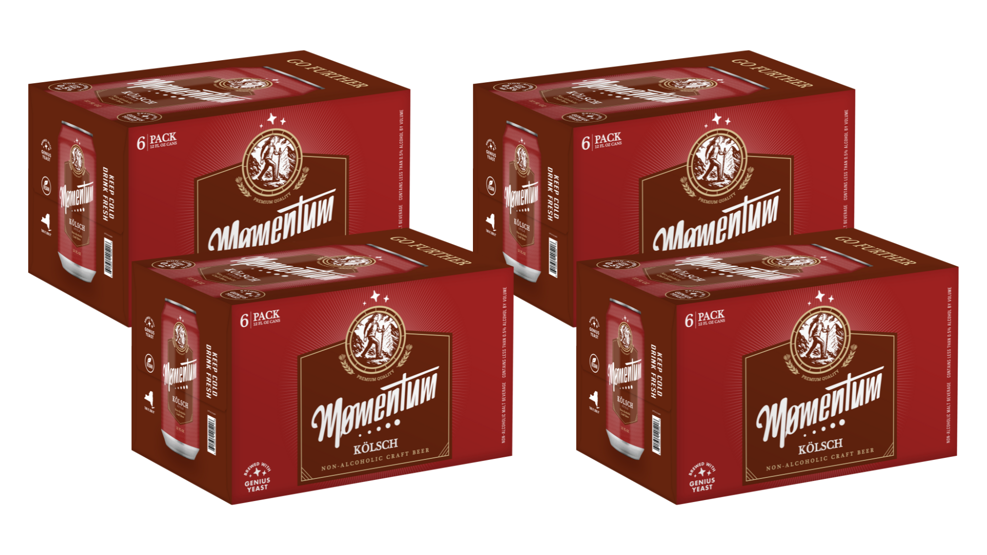 Momentum Brewery - Kölsch "Dry Run Series“ Non-Alcoholic Brew - 12oz